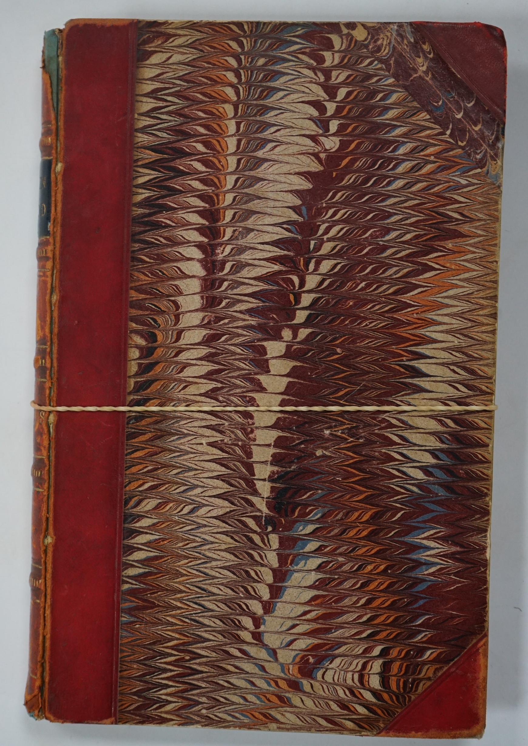 Dickens, Charles - The Mystery of Edwin Drood. First Edition. portrait (of the author), pictorial engraved and printed titles, and 12 plates (by S.L. Fildes); old calf and marbled boards, gilt decorated panelled spine wi